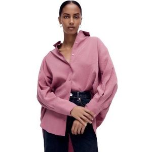 Zara Flowy Oversized Buttondown Shirt